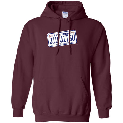 Funny Jiu Jitsu Bjj License Plate T-shirt Maroon