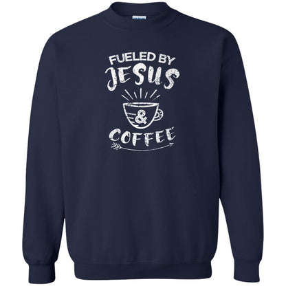 Fueled By Jesus And Coffee Coffee Lover T-shirt Navy