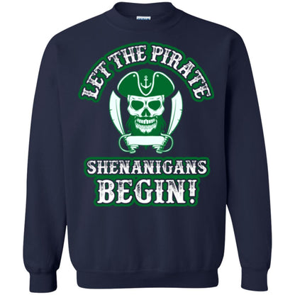 Saint Patrick's Day T-shirt Let The Pirate Shenanigans Begin Navy