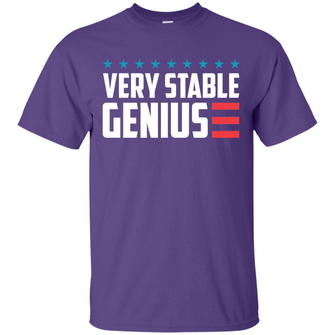 Funny Political T-shirt Very Stable Genius Purple