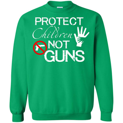 Anti Gun T-shirt Protect Children Not Gun Irish Green