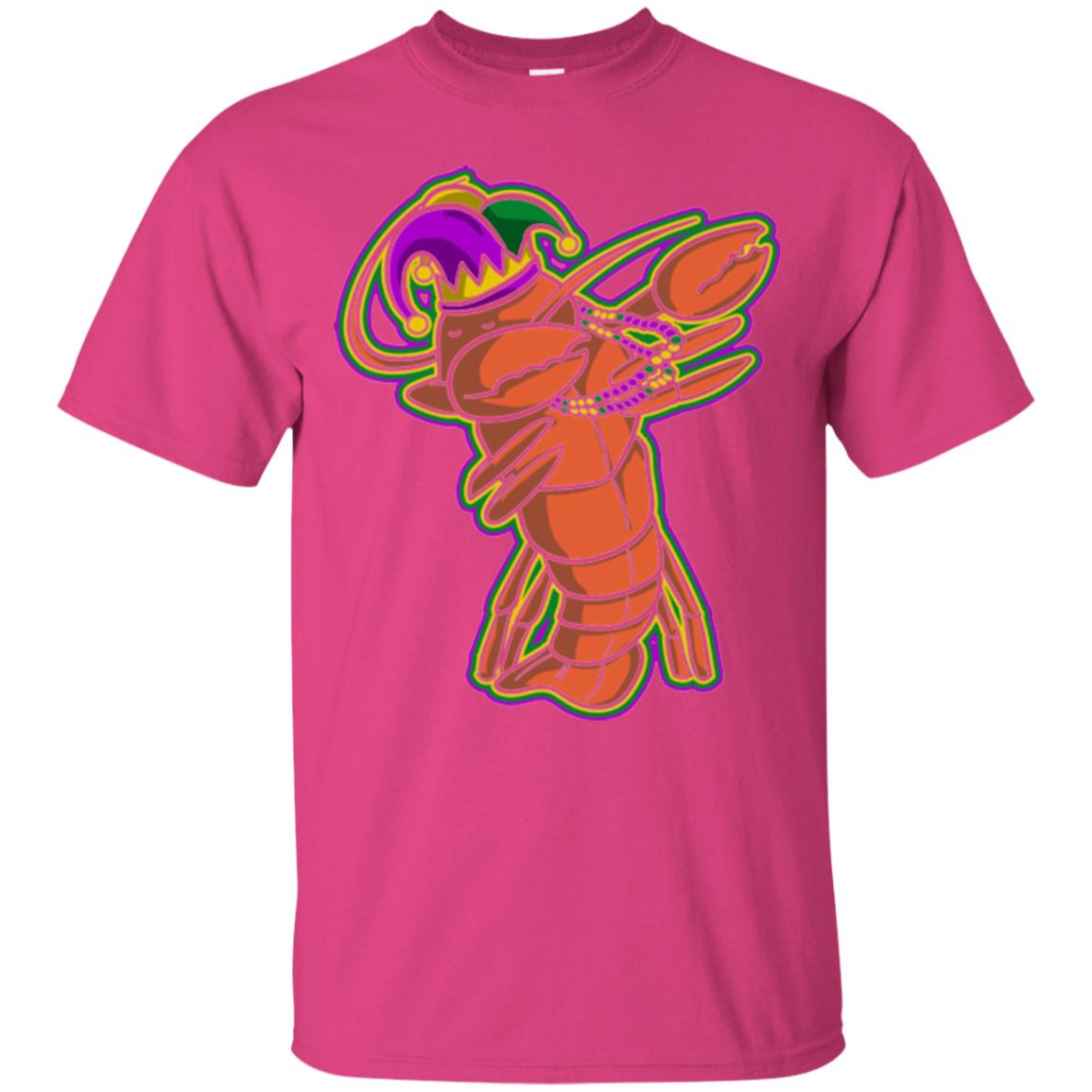 Dabbing Mardi Gras Crawfish T-shirt Mardi Gras Gift Shirt Heliconia