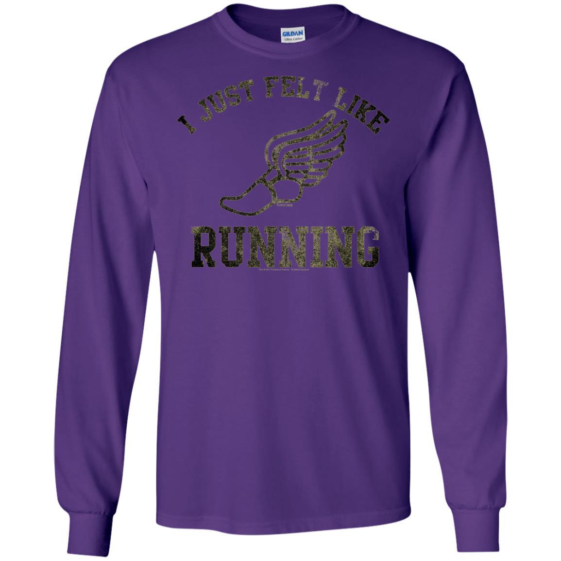 Movie T-Shirt I Just Felt Like Running Purple