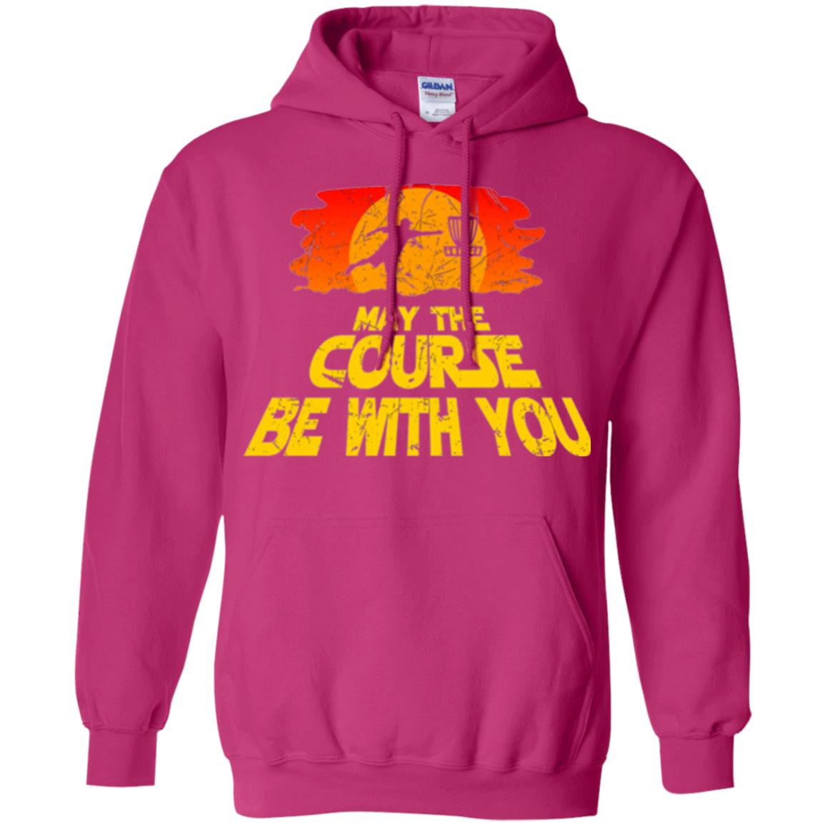 Disc Golf T-shirt May The Course Be With You Heliconia