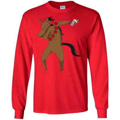 Derby Party 2018 Funny Dabbing Horse Shirt Red
