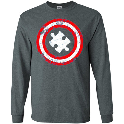 Captain Autism Superhero T-shirt Autism Awareness Dark Heather