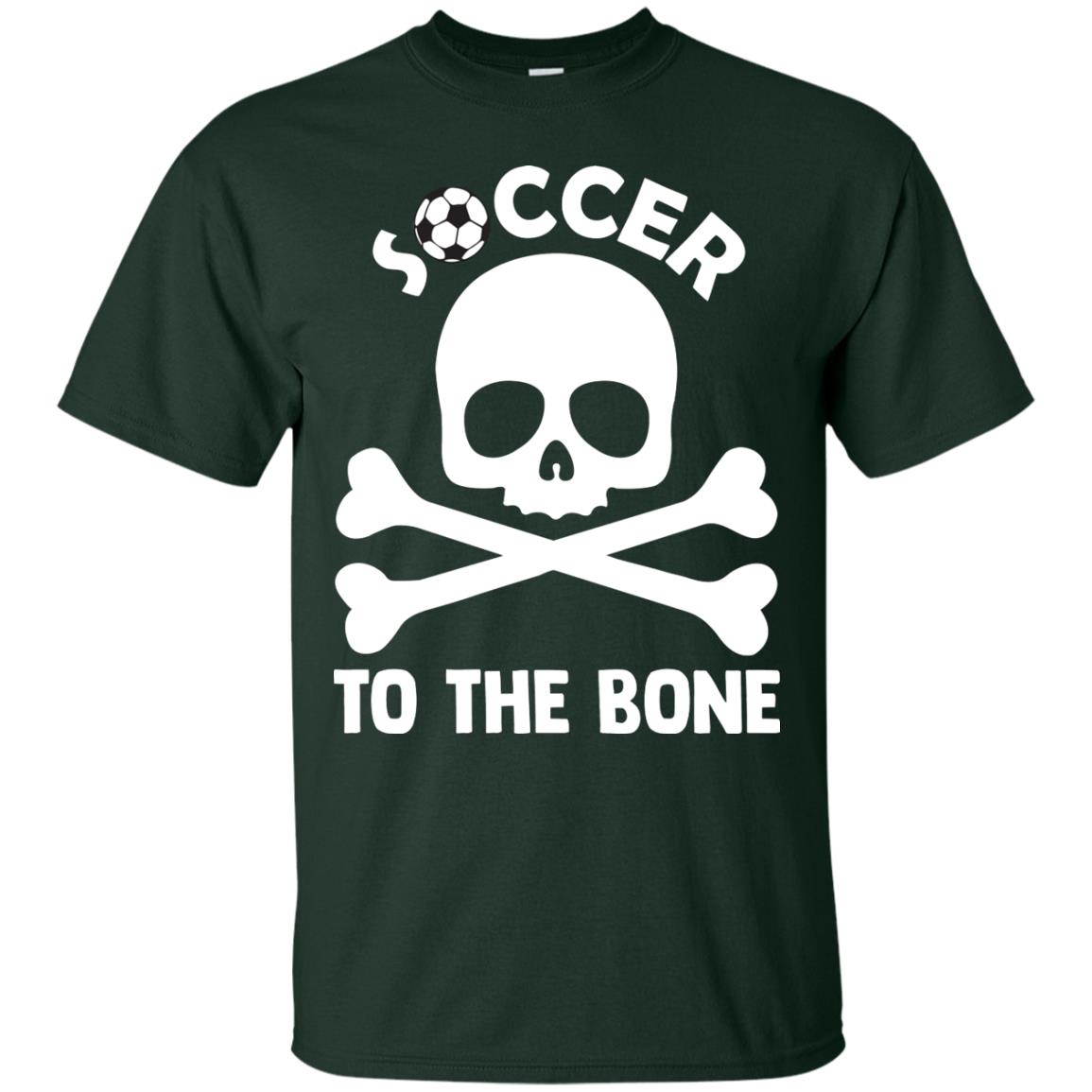 Soccer To The Bone Distressed Skull Soccer Passion Shirt Forest