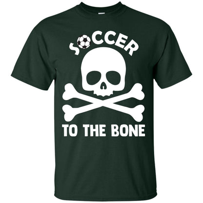 Soccer To The Bone Distressed Skull Soccer Passion Shirt Forest