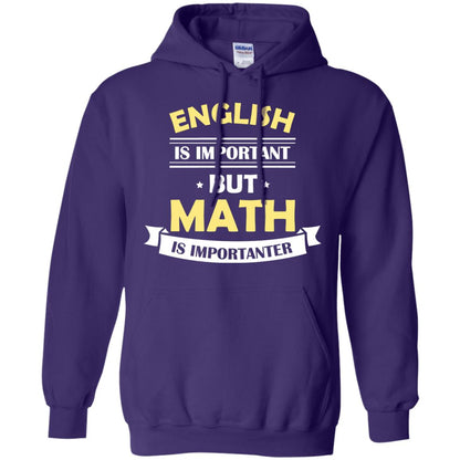 English Is Important But Math Is Importanter Math Lover Shirt Purple