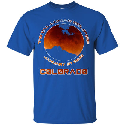 Colorado Lunar Eclipse 2018 T-shirt January 31 Royal