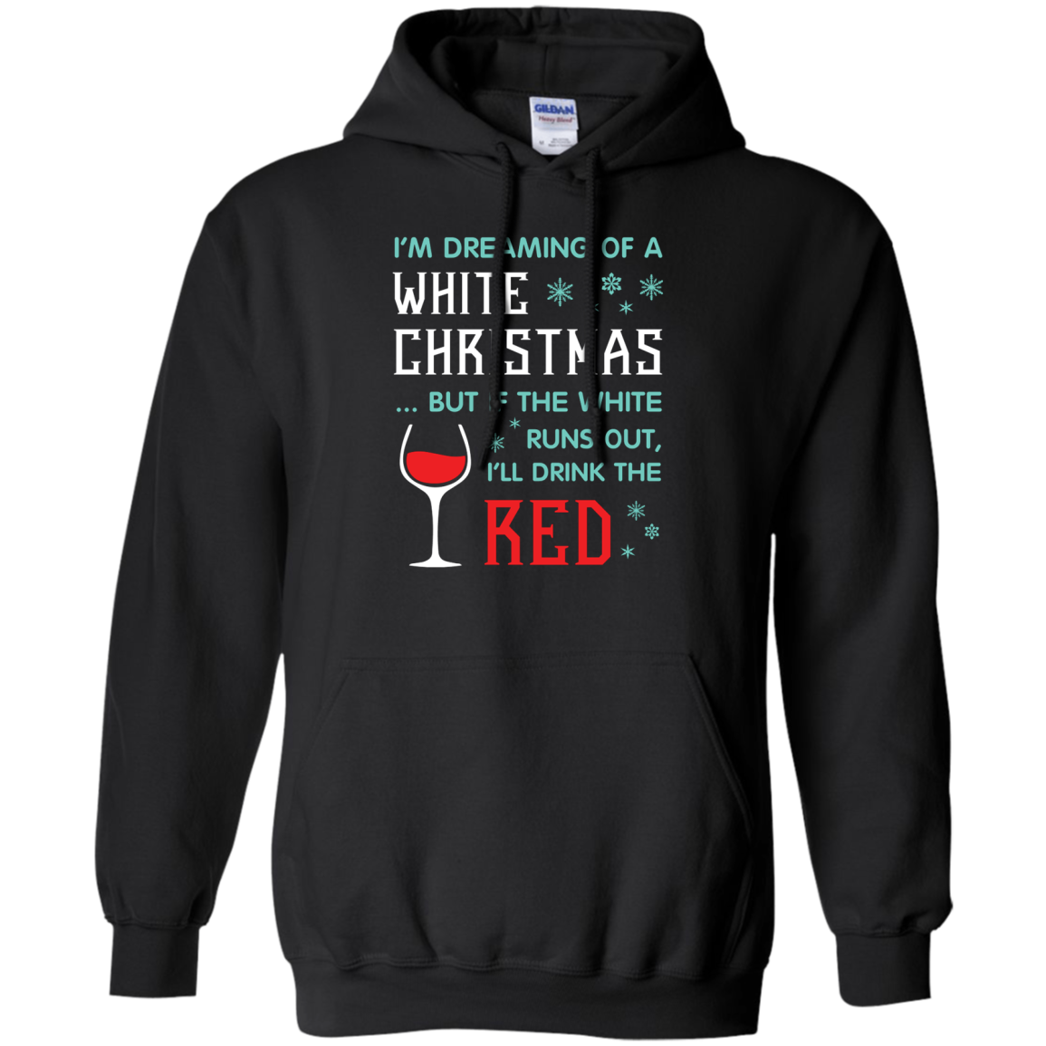 Christmas T-shirt I'm Dreaming Of A White Christmas Black