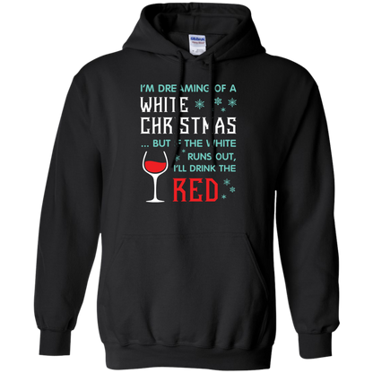 Christmas T-shirt I'm Dreaming Of A White Christmas Black