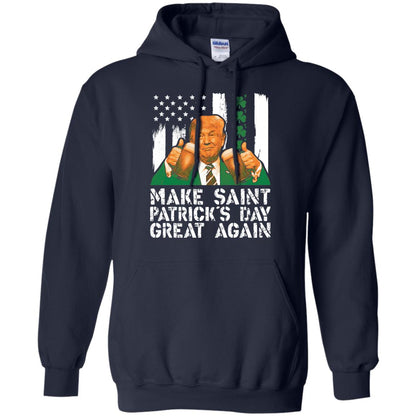 Make St Patrick_s Day Great Again Funny Trump T-shirt Navy