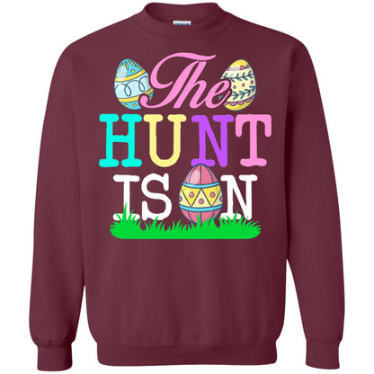 Easter Shirt The Hunt Is On Maroon