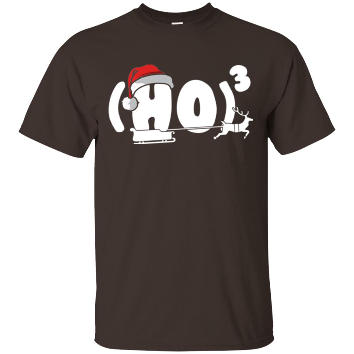 Christmas T-shirt Ho Ho Ho Dark Chocolate