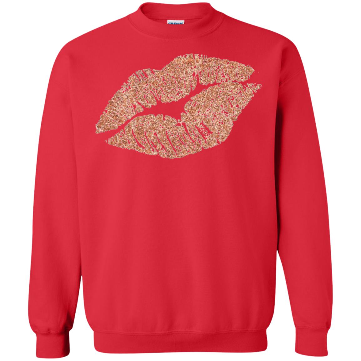 Rose Gold Lipstick Kiss Shirt Red