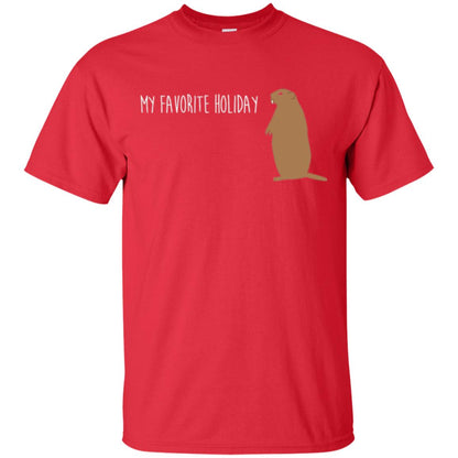 Groundhog Day T-shirt My Favorite Holiday T-shirt Red