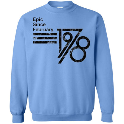 Epic Since February 1978 Birthday Gift T-shirt Carolina Blue