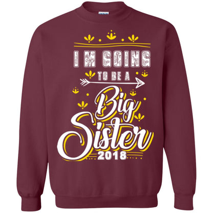 Family T-shirt I'm Going To Be A Big Sister 2018 Maroon