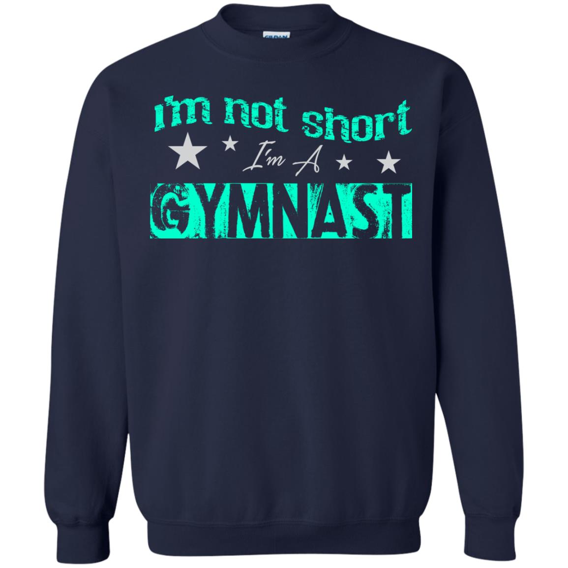 Gymnast T-shirt I_m Not Short I_m A Gymnast Navy