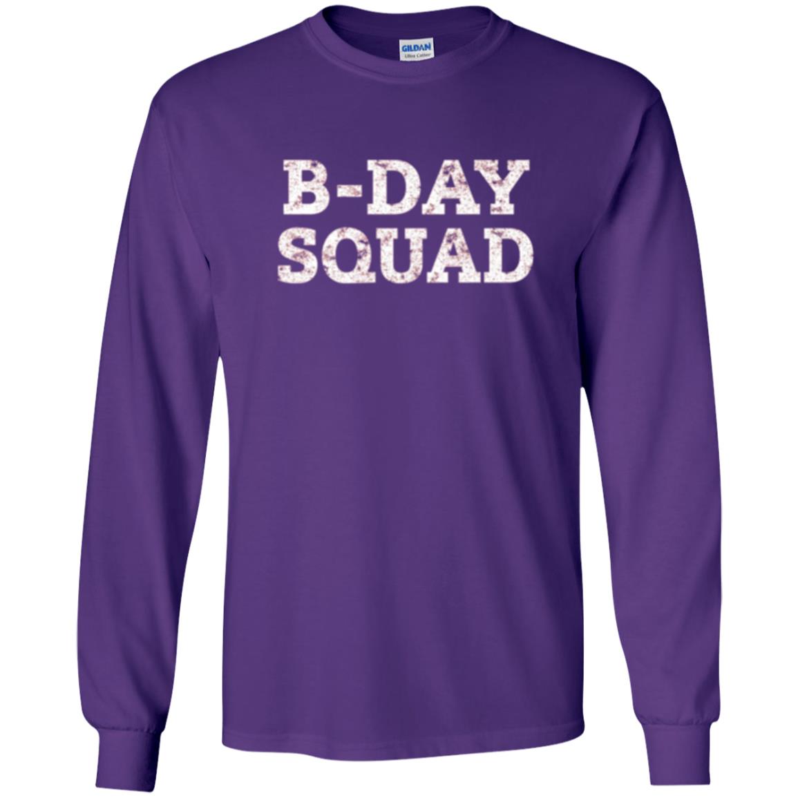 B-day Squad Birthday Party T-shirt Purple