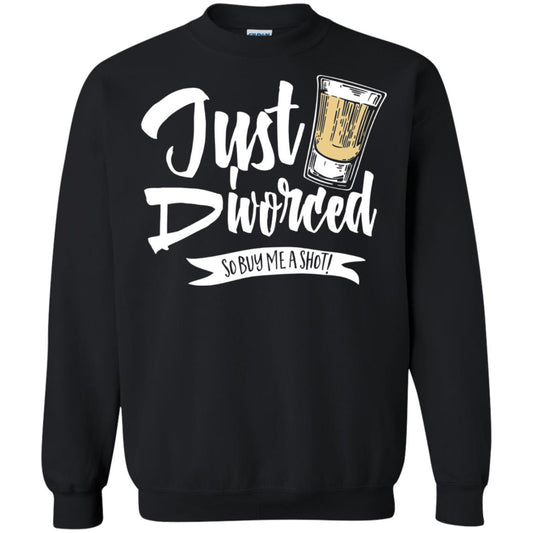 Party Break-up Single T-shirt Just Divorced Buy Me A Shot Black