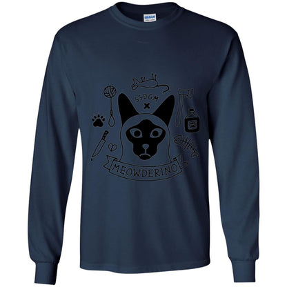 Meowderino T-shirt True Crime Cat Navy