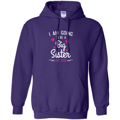 Family T-shirt I Am Going To Be A Big Sister Estimated 2018 Purple