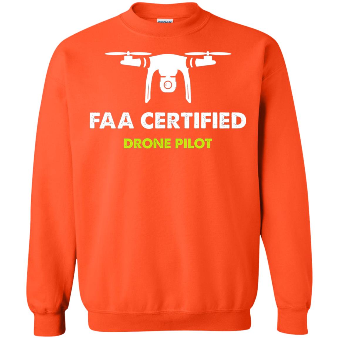 Faa Certified Drone Pilot T-shirt Orange