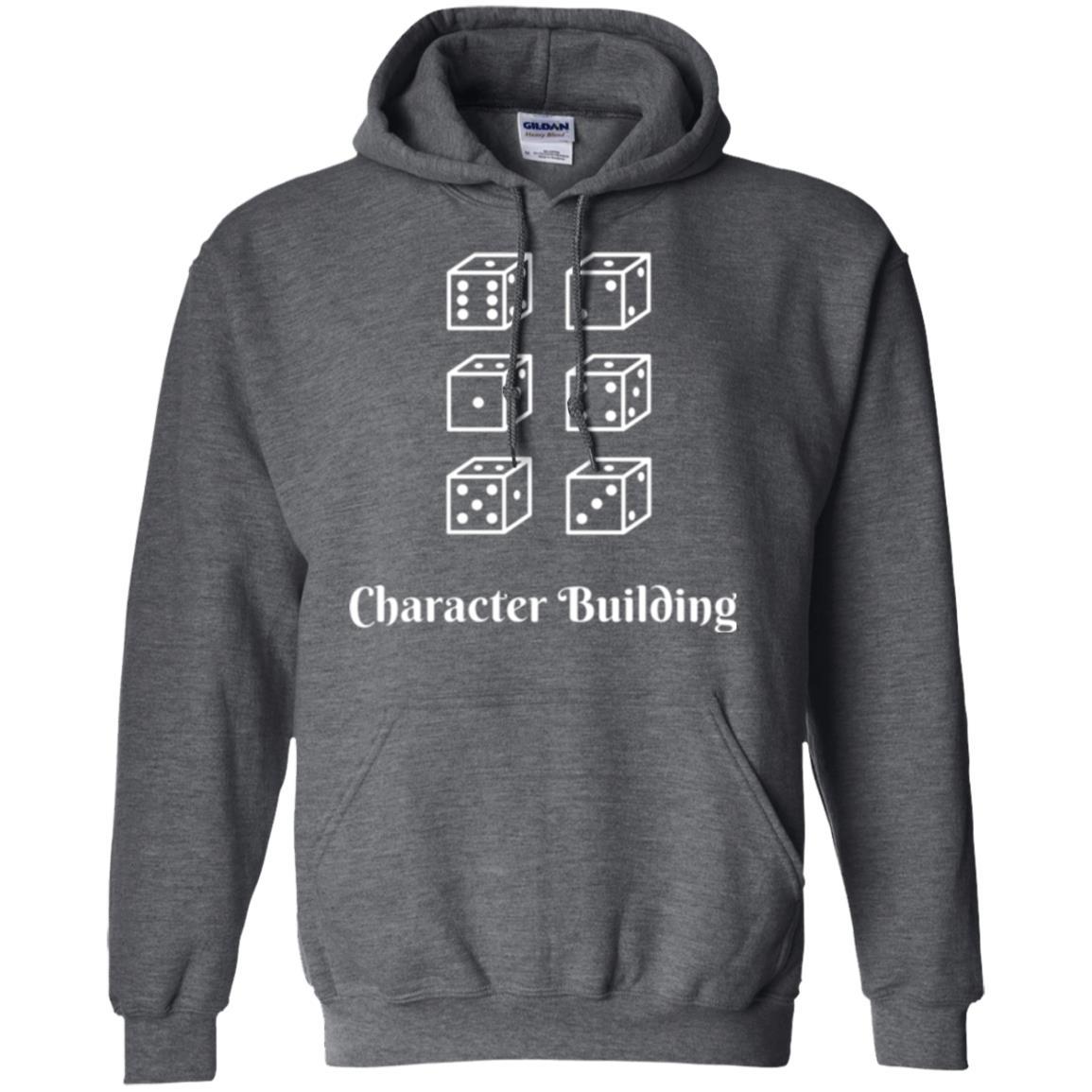 Gamer T-shirt Character Building Rolling Dice Dark Heather