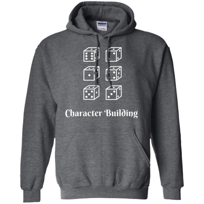 Gamer T-shirt Character Building Rolling Dice Dark Heather