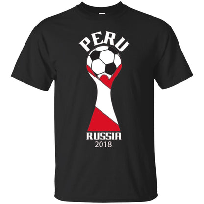 Football Lovers T-shirt Peru Russia 2108 Black