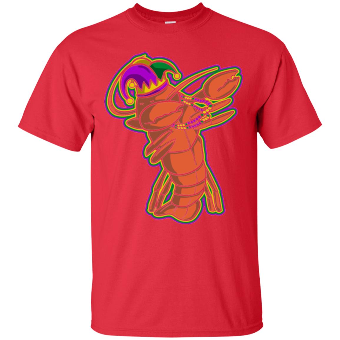 Dabbing Mardi Gras Crawfish T-shirt Mardi Gras Gift Shirt Red