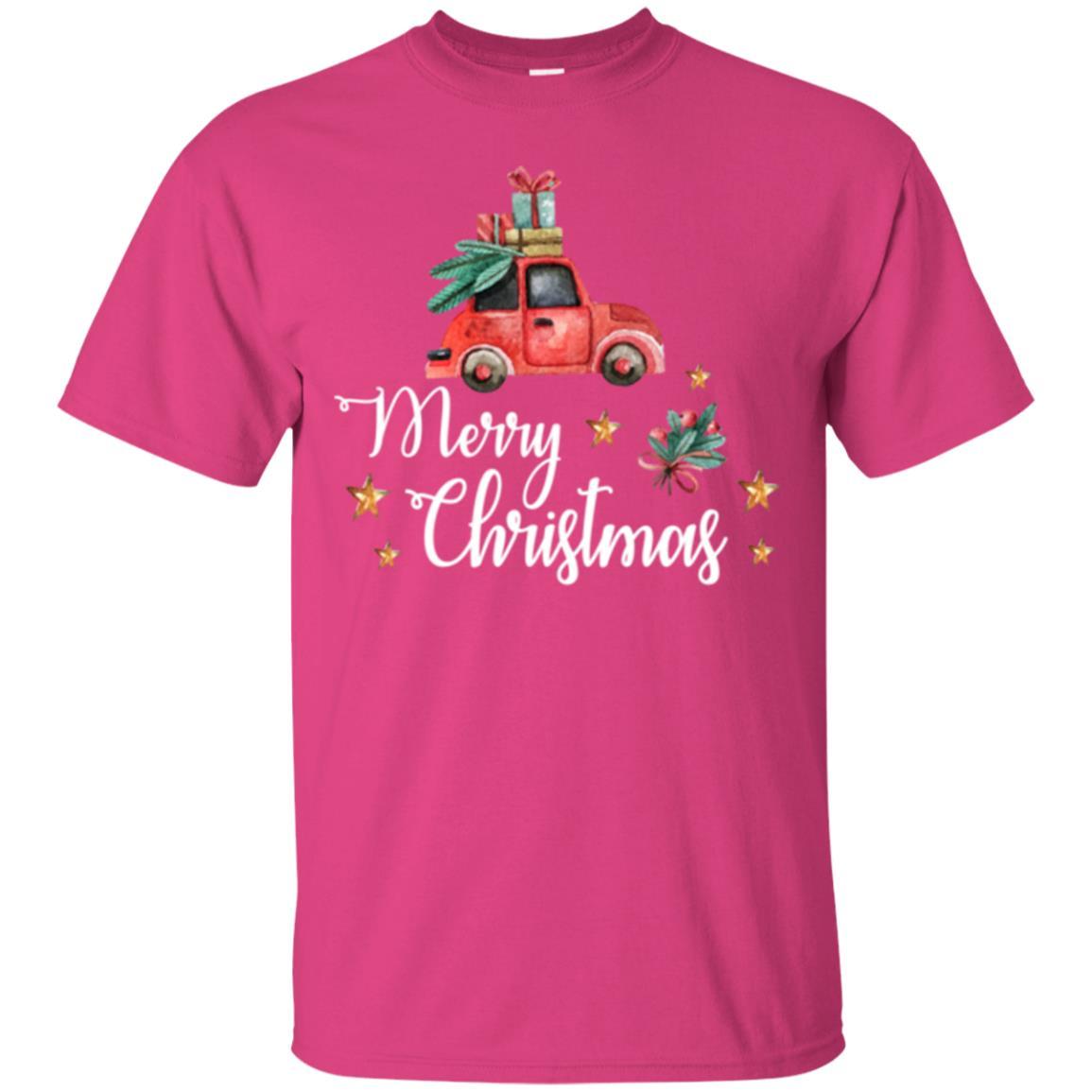Car Lover T-shirt Merry Christmas T-shirt Heliconia