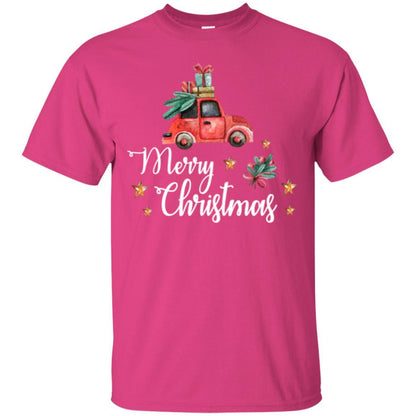 Car Lover T-shirt Merry Christmas T-shirt Heliconia