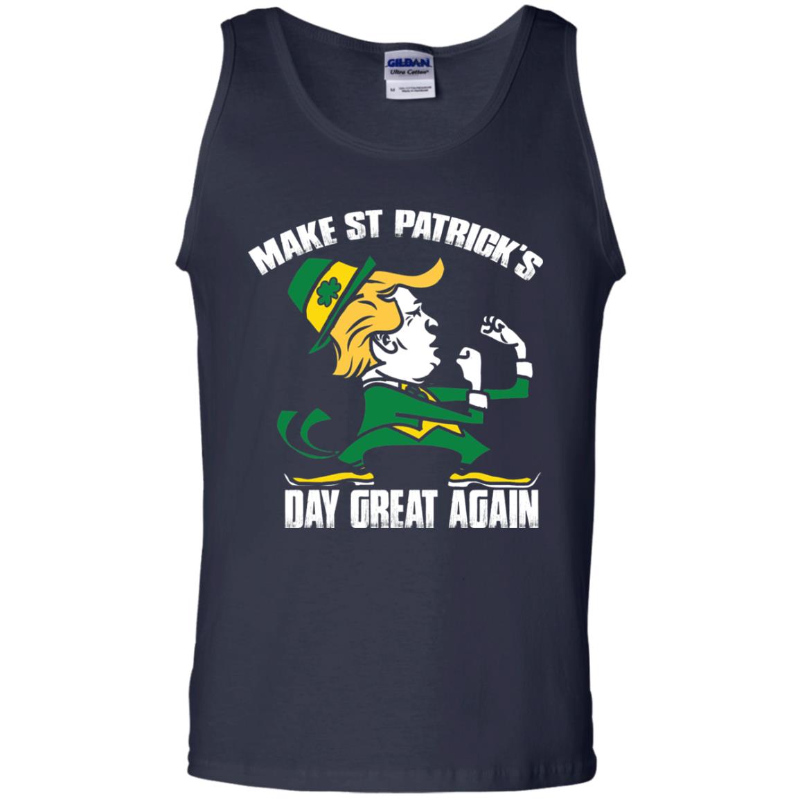 Trump Make St Patricks Day Great Again Funny Trump T-shirt Navy