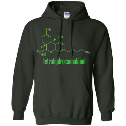 Canabis Molecule T-shirt Tetrahydrocannabinol Thc Forest Green