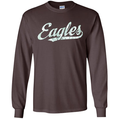 Eagles Mascot T-shirt Vintage Sports Name Dark Chocolate
