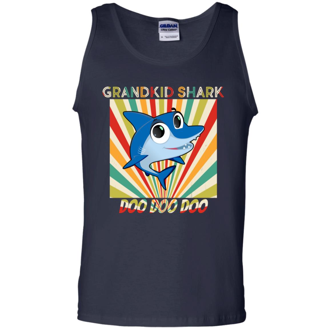 Grandkids Shark Doo Doo Doo Family Shark Gift Shirt Navy
