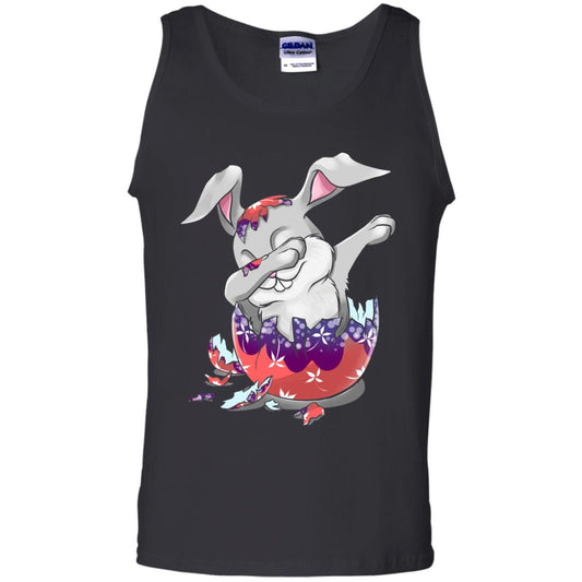Funny Dabbing Bunny T-shirt For Kids Easter Gift Black