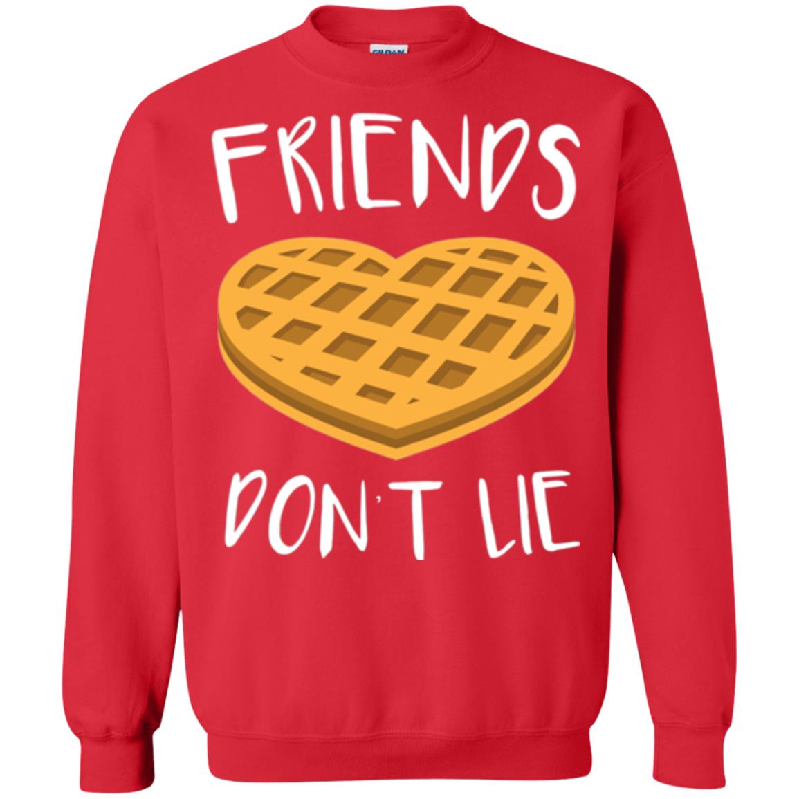 Funny Waffle T-shirt Friends Don_t Lie Red
