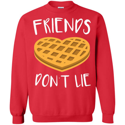 Funny Waffle T-shirt Friends Don_t Lie Red
