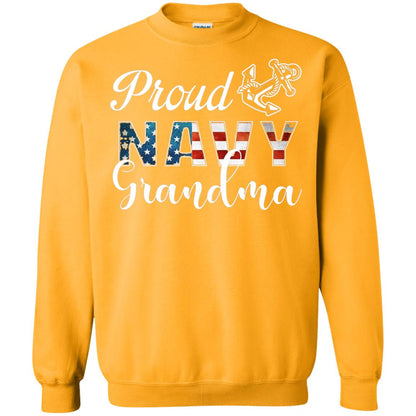 Proud Navy Grandma Military Mama Shirt Gold