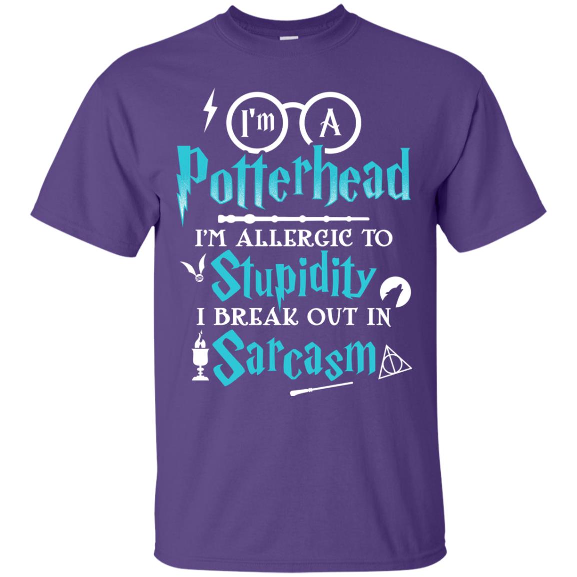 I_m A Potterhead I_m Allergic  To Stupidity I Break Out In Sarcasm Harry Potter Fan T-shirtG200 Gildan Ultra Cotton T-Shirt