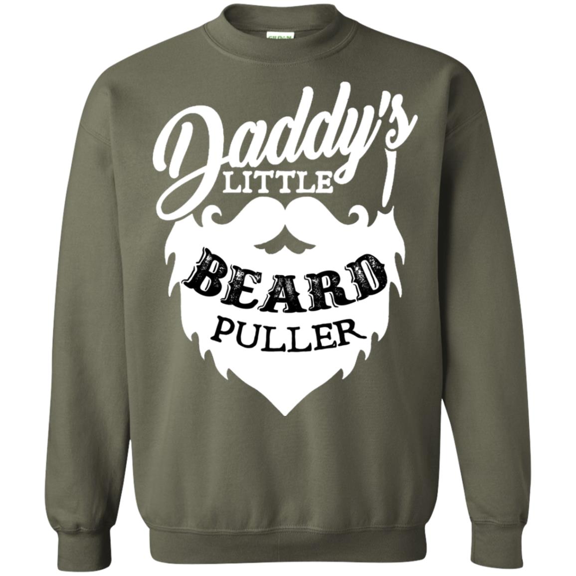 Daddy's Little Beard Puller Kid Shirt Military Green