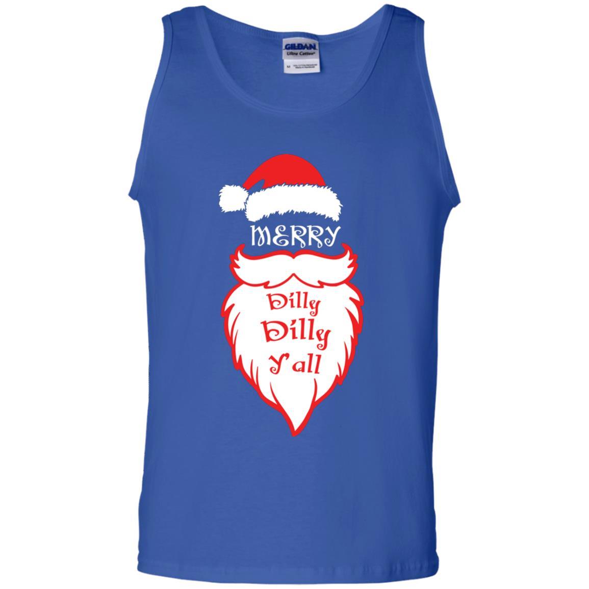 Christmas T-shirt Merry Dilly Dilly Y'all Royal