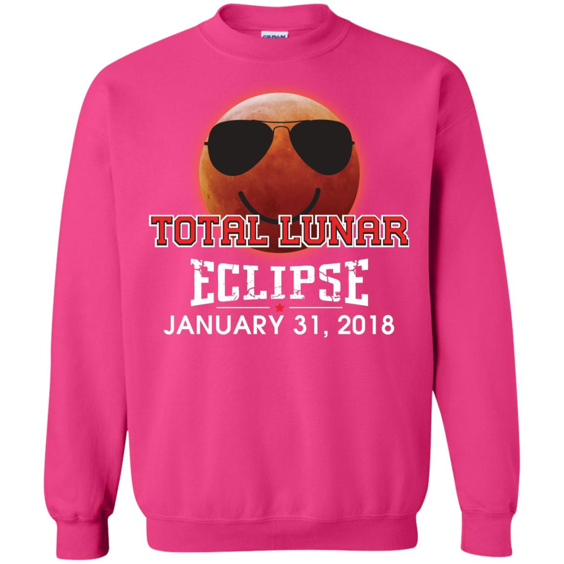 Blood Moon T-shirt Total Lunar Eclipse January 31. 2018 Heliconia