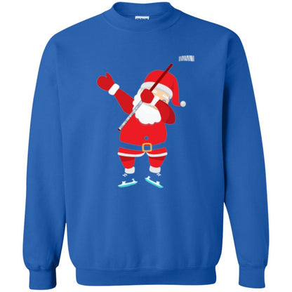 Christmas T-shirt Santa Claus Dabbing Hockey Royal