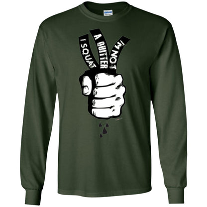 Fitnoquit T-shirt Im Not A Quitter Im Squat Gym Forest Green