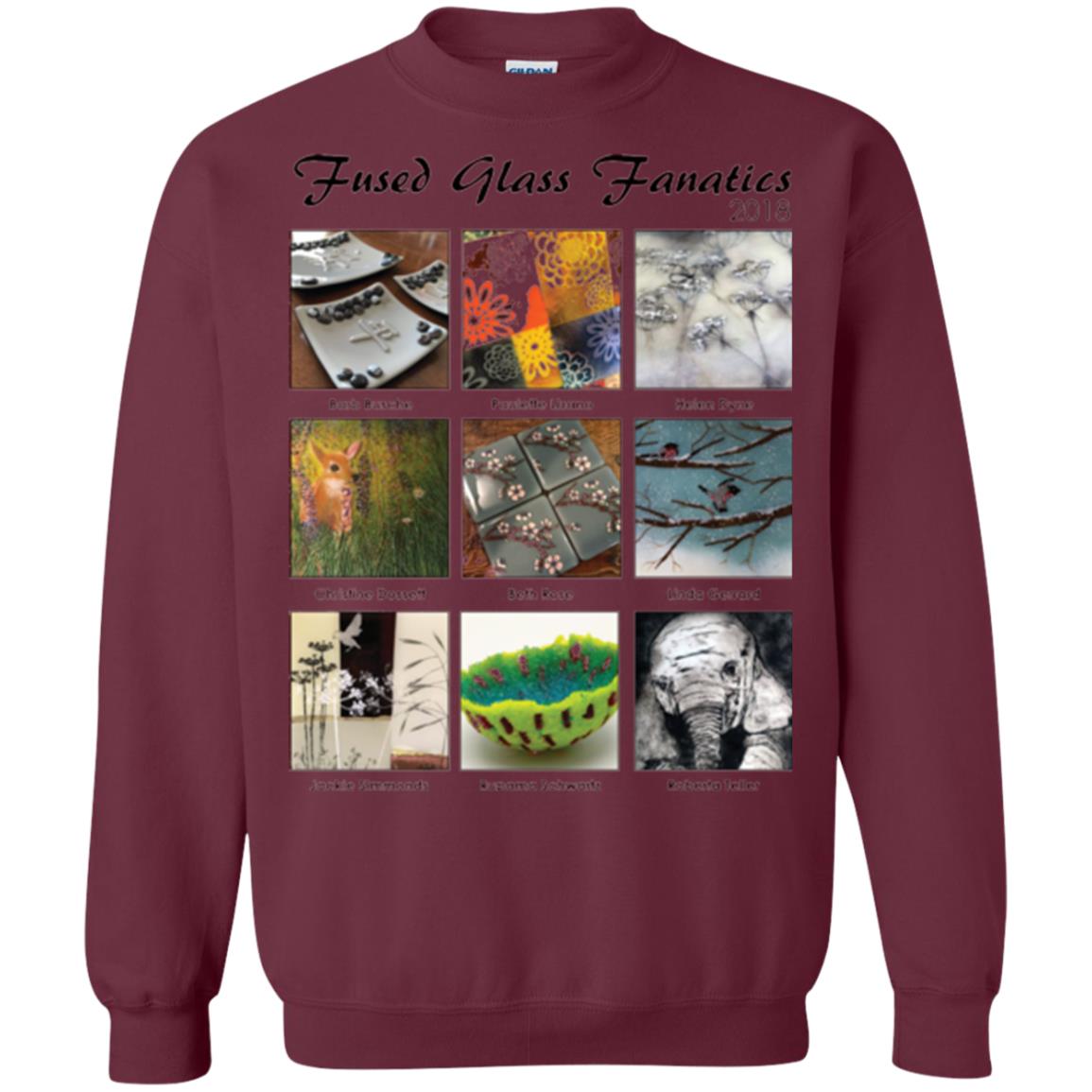 Commemorative T-shirt Fused Glass Fanatics 2018 Maroon